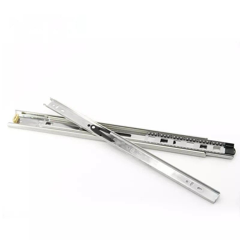 أثاث مطبخ خزانة 45 مم من الفولاذ المقاوم للصدأ تمديد كامل 3 أضعاف كروي تلسكوبي قناة درج الشريحة